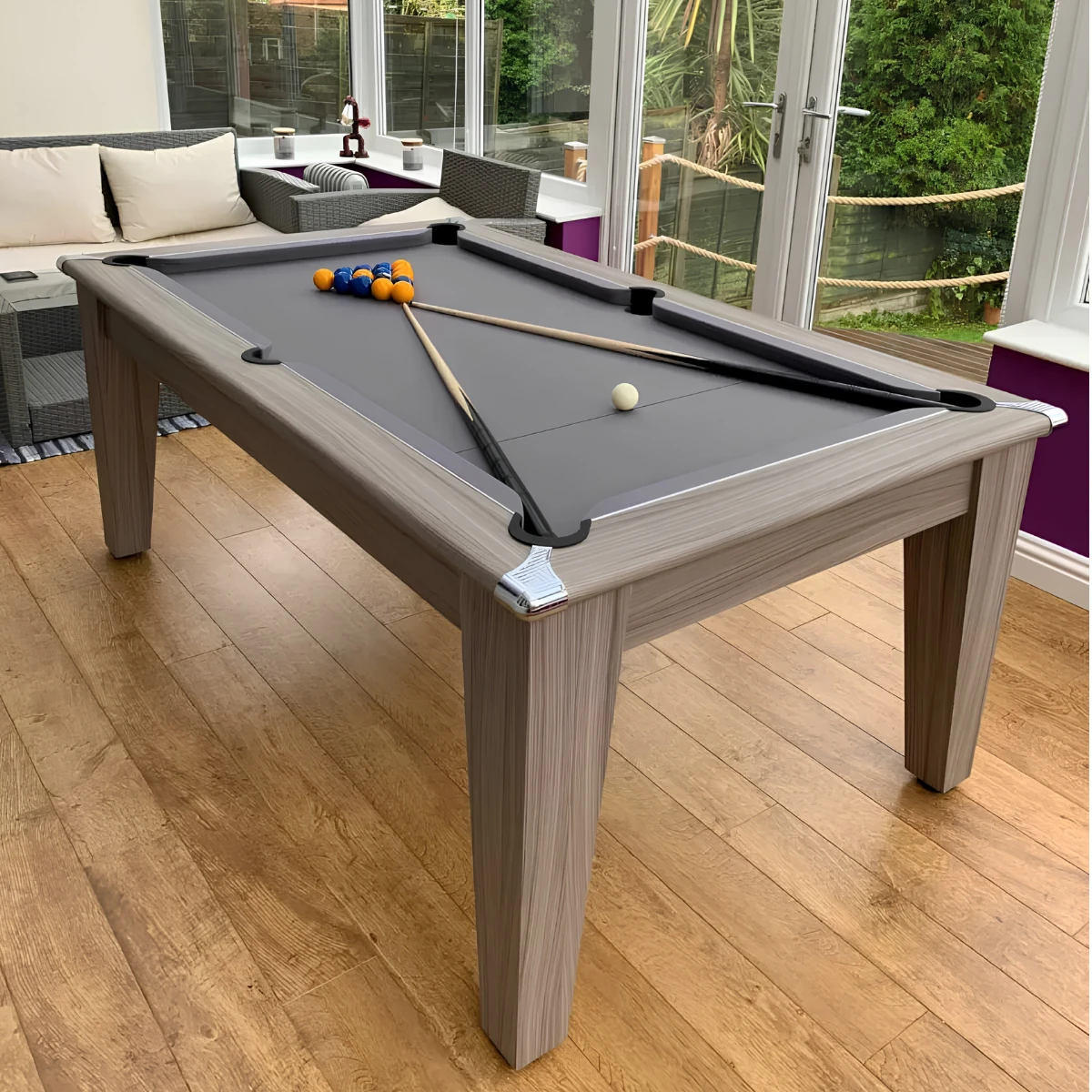 Cheltenham Driftwood Slate Pool Dining Table - Home Pool Tables Direct - driftcheltnotops