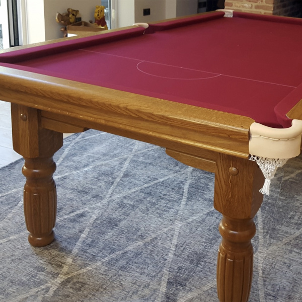 Les Gets Stained Mahogany Snooker Dining Table - Home Pool Tables Direct - 7ft majestic snooker traditional 1500 1