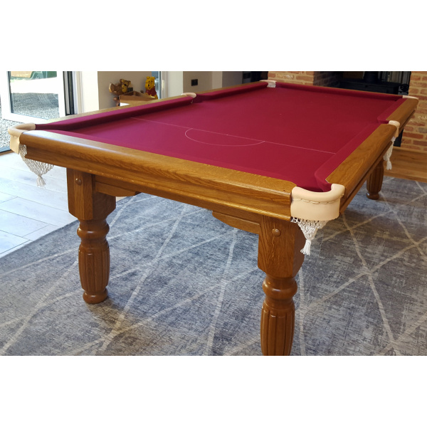 Les Gets Stained Mahogany Snooker Dining Table - Home Pool Tables Direct - 7ft majestic snooker traditional 1500