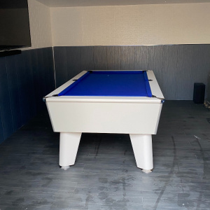 Monte Carlo White Slate Pool Table - Home Pool Tables Direct - Classic White 3 sq