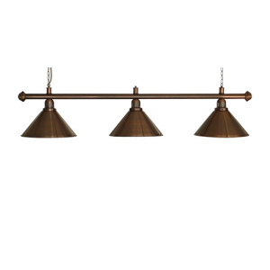 Brushed Copper Lamp Set 3 Shade - Home Pool Tables Direct - copper 6851