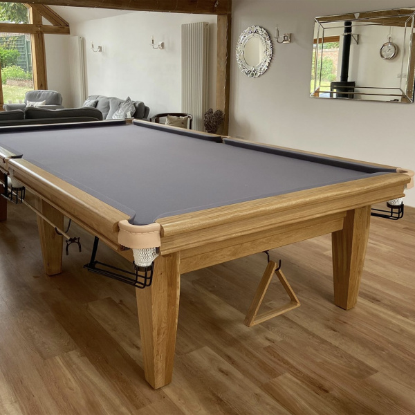 Les Gets Golden Oak Snooker Table - Home Pool Tables Direct - 10ft oak artisan snooker table 1500 2
