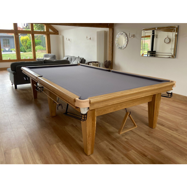 Les Gets Solid Natural Oak Snooker Table - Home Pool Tables Direct - 10ft oak artisan snooker table 1500