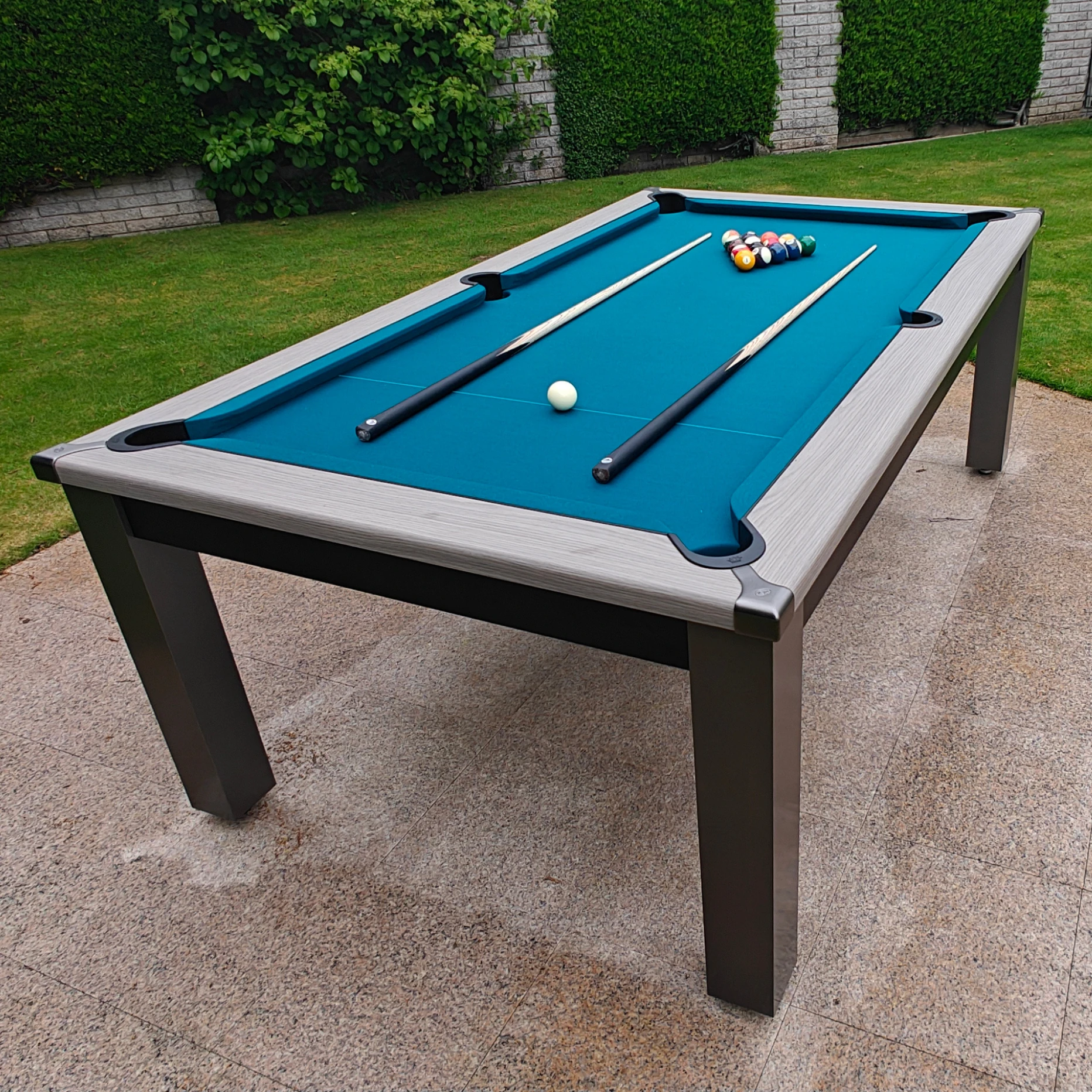 Alfresco Outdoor Pool Dining Table - Home Pool Tables Direct - staged